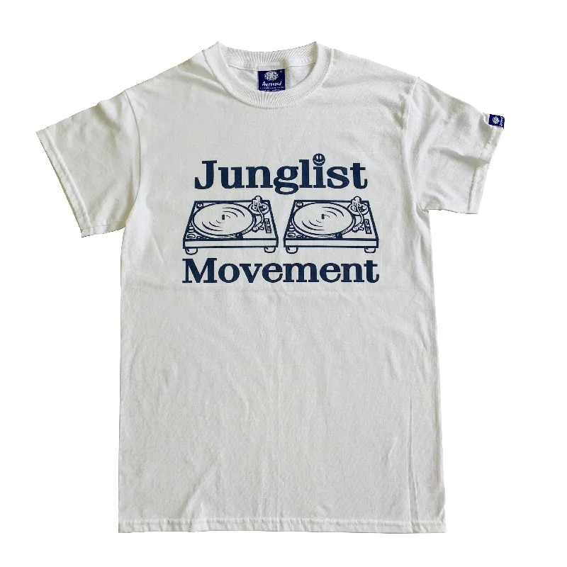 Junglist Movement T-Shirt White (Blue)